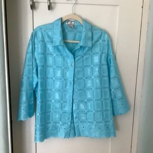 Draper’s and Damon’s Patterned Top, Size XL